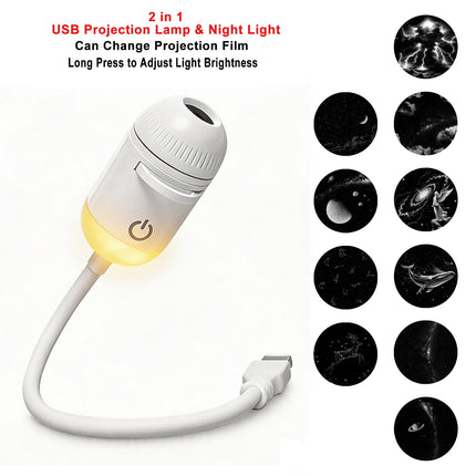 USB Car Atmosphere Projector Light Car Interior Ambient Light LED Starry Star Light Party Decor Romantic Saturn Galaxy Light