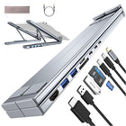8 in 1 USB C Laptop Docking Station Stand with USB C, 2 USB 3.1, SD TF Card Ports,Pd 100W, Universal Docking Station for Macbook