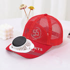 Solar Powered Charge Fan Baseball Cap Adults Summer Outdoor Sun Shading Breathable Duck Tongue Mesh Cap Men Women Mz130