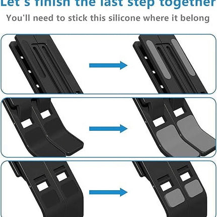 Laptop Stand for Desk, Adjustable Laptop Riser Abs+Silicone Foldable Portable Laptop Holder, Ventilated Cooling Notebook Stand for 10-15.6” Laptops