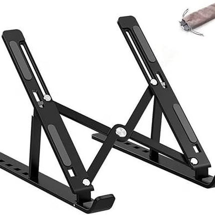 Laptop Stand for Desk, Adjustable Laptop Riser Abs+Silicone Foldable Portable Laptop Holder, Ventilated Cooling Notebook Stand for 10-15.6” Laptops